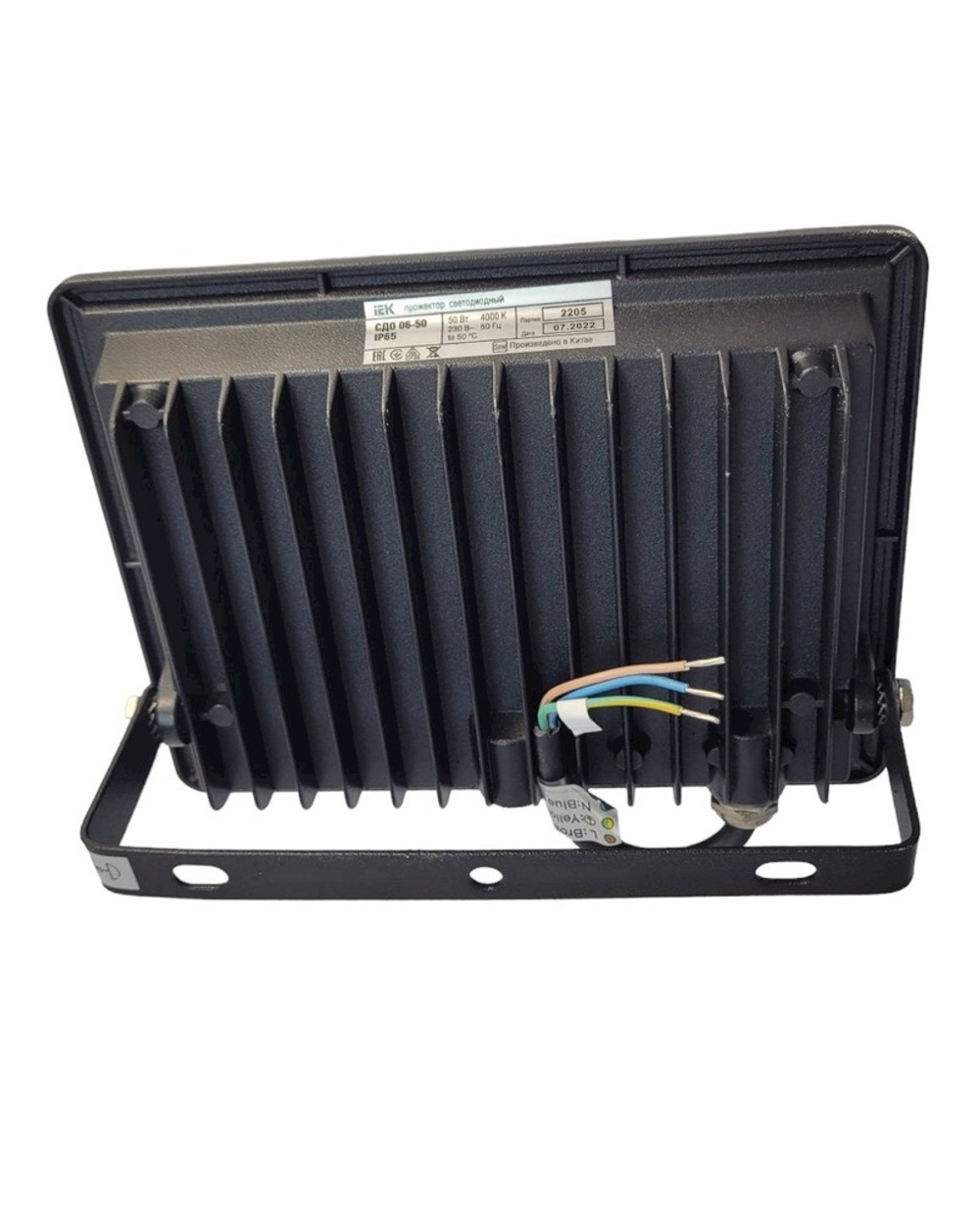 Прожектор LED СДО06-50 LED черный IP65 4000K IEK LPDO601-50-40-K02