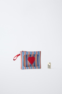 ZARA НЕСЕССЕР КО ДНЮ СВЯТОГО ВАЛЕНТИНА, СИНИЙ