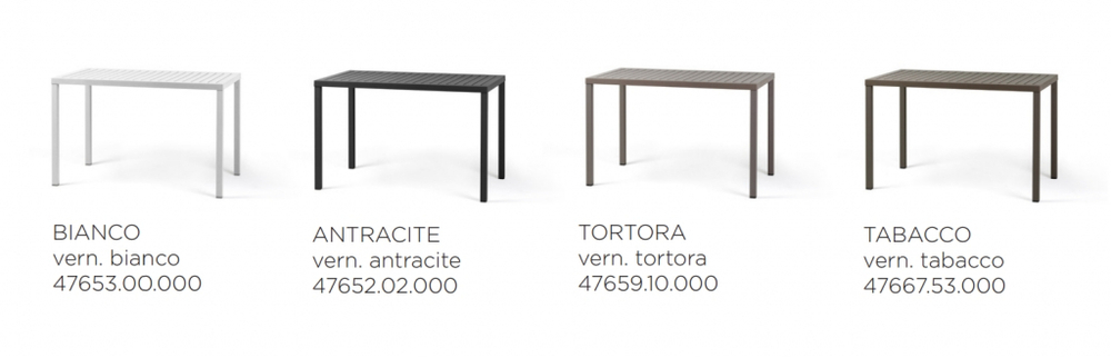 Стол пластиковый обеденный Nardi Cube 120x70, тортора