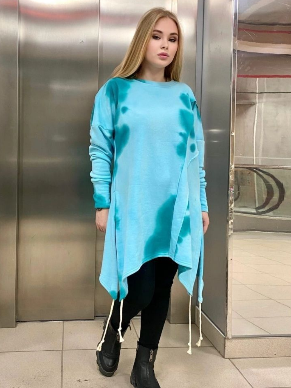 Туника женская голубая (M)