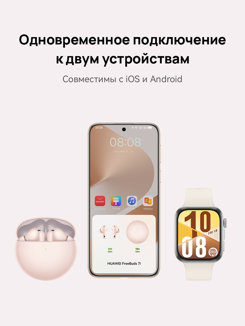 Наушники Huawei FreeBuds 7i белый