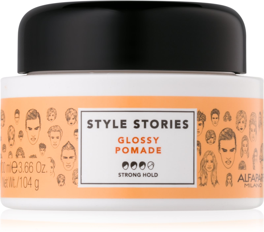 Alfaparf Milano Style Stories The Range Paste - паста для моделирования с сильной фиксацией /  Glossy Pomade 100  ml  / GTIN 8022297071398