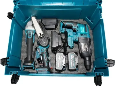 Набор электроинструментов аккумуляторных 6в1 /болгарка, гайковерт, перфоратор, дрель шуруповерт