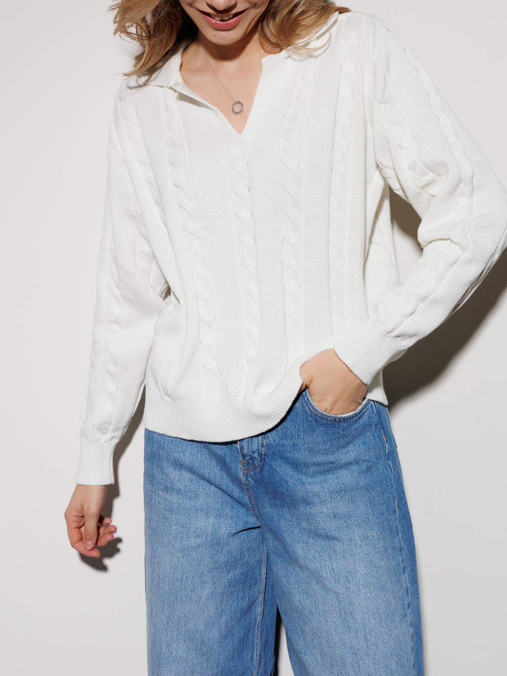 Джемпер-поло «Косы»