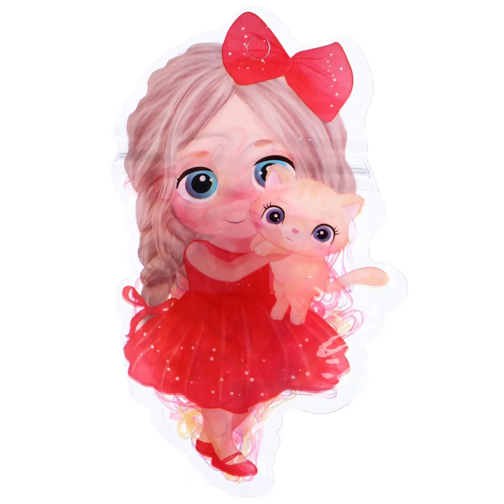 Резинки для волос детские силиконовые 200шт «ФРАТТИ БУМ», Машенька с Котиком, 17*9.5см