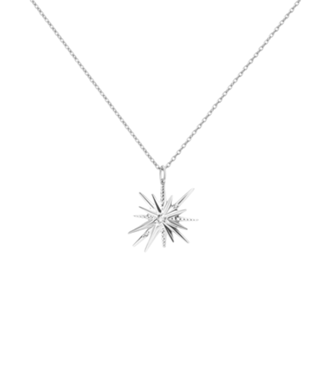 Подвес из серебра со вставками из выращенного бриллианта