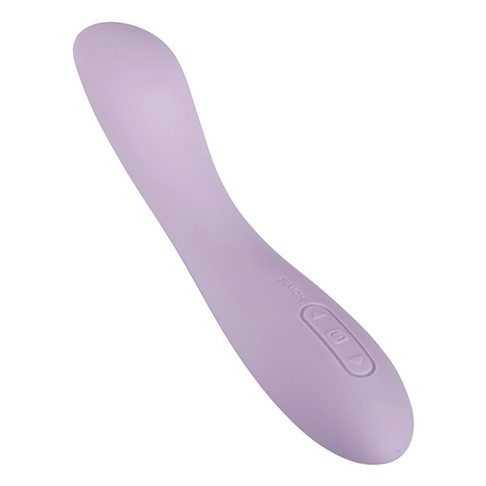 Сиреневый изогнутый вибратор 17,4см для стимуляции точки G Svakom Amy 2 Strong Flexible G-Spot Vibrator SUV-02C-PL