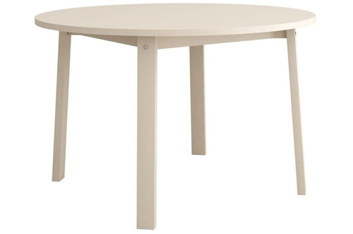 40034521H Стол обеденный D1000 Сканди Жемчужно-белый ЛМДФ + пленка (1000*1000*770) Массив бука