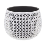Кашпо Пирула D175мм 1,5л с вставкой белый (комплект 5 шт)