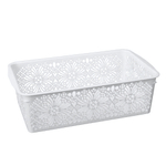 Корзинка универсальная "floral" 2л 250х150х75 мм, (белый)