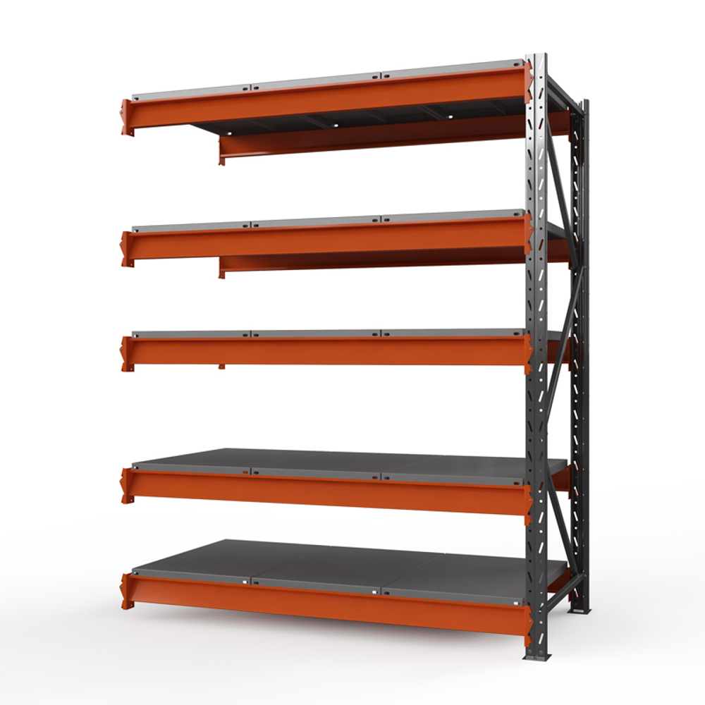 Секция приставная стеллажа металлического ОПТИМА, 3000х2500х785 мм. Полки: 5 шт. метал.