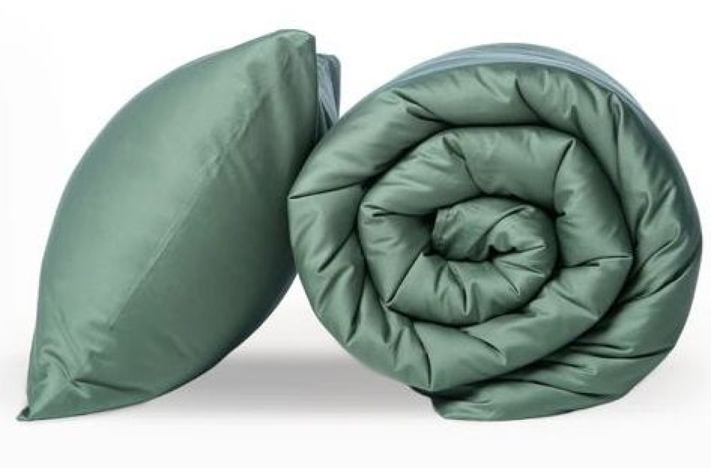 Постельное белье GoodNight Сатин Делюкс дуэт (с нав. 50х70) олива