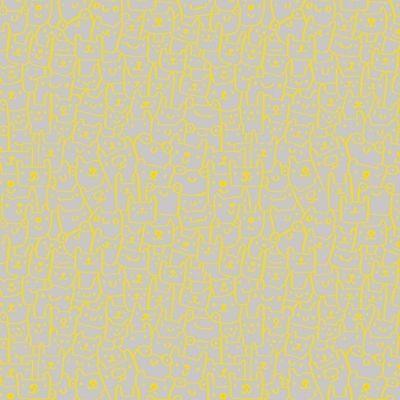 Жёлтые животные на сером фоне