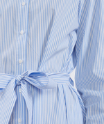 Платье Striped shirt dress with logo embroidery Karl Lagerfeld - голубой(231W1301)