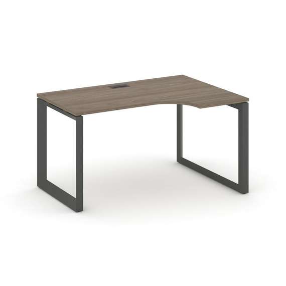 Style Project Стол рабочий эргономичный SN-59O.SPA-002(R) Вяз Благородный/Металл Антрацит/Черный Заг