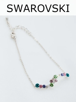 Браслет Млечный путь с разноцветными кристаллами Swarovski