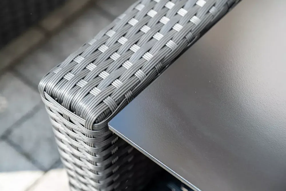 "Вашингтон" лаунж-зона из искусственного ротанга на 4 персоны, цвет черный