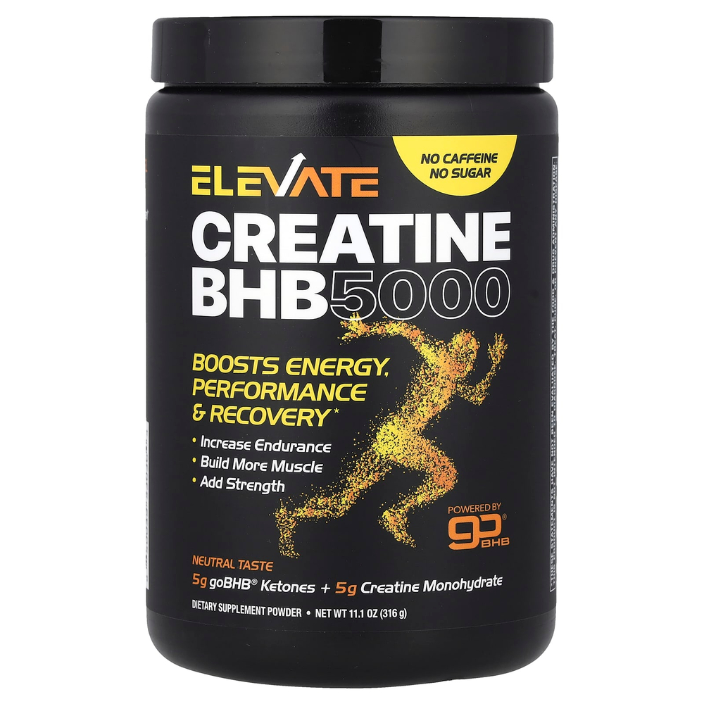 Real Ketones, Elevate, креатин BHB 5000, нейтральный, 316 г (11,1 унции)