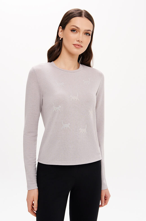 23390 Лонгслив женский (серый)