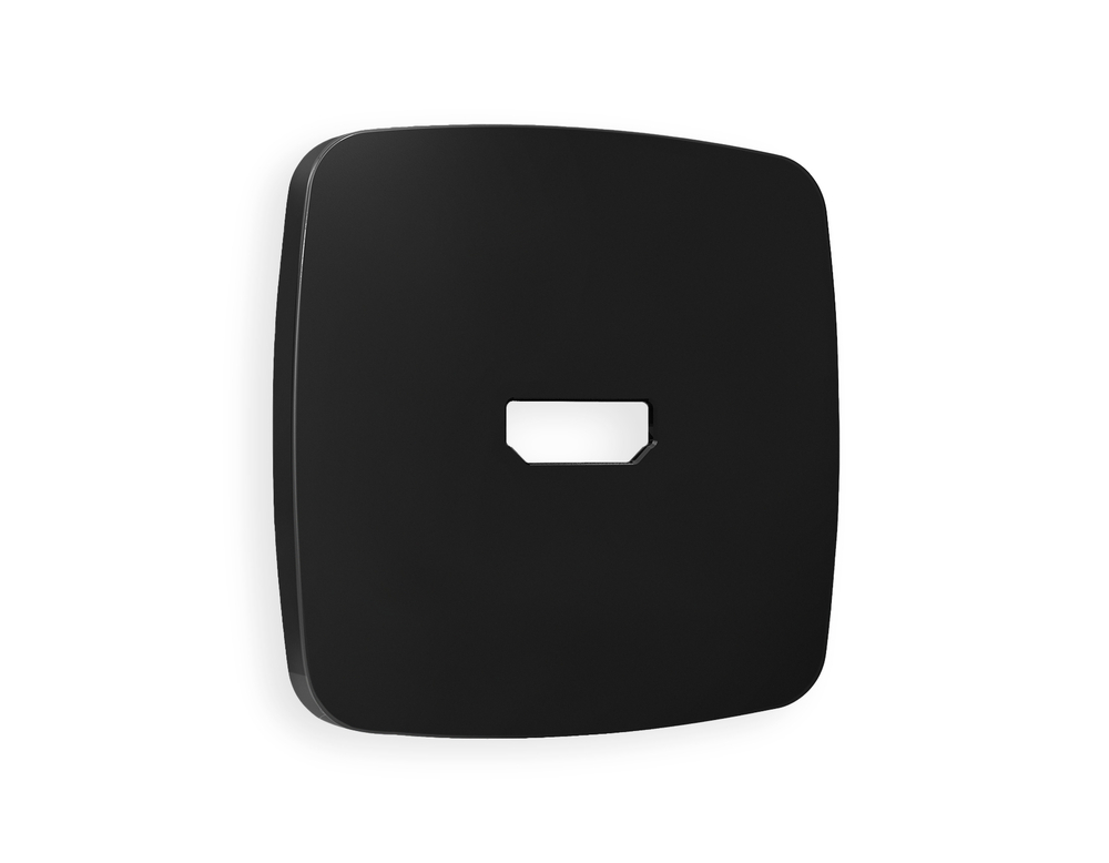 OP8140 Лицевая панель OMEGA (Черный матовый) для HDMI розетки QUANT