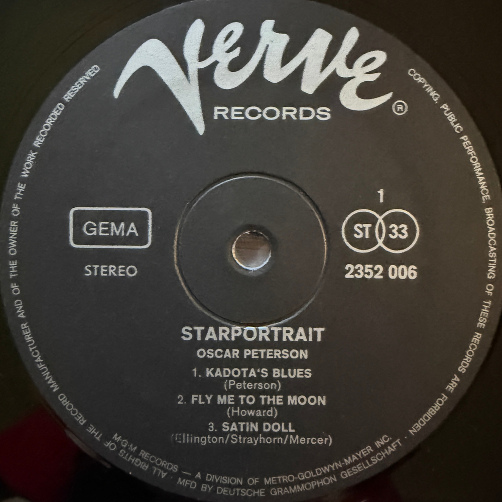 Oscar Peterson ‎– Starportrait 2LP (Германия) Т