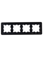 BRITE Рамка 4-местная РУ-4-1-Бр металл черный RE IEK