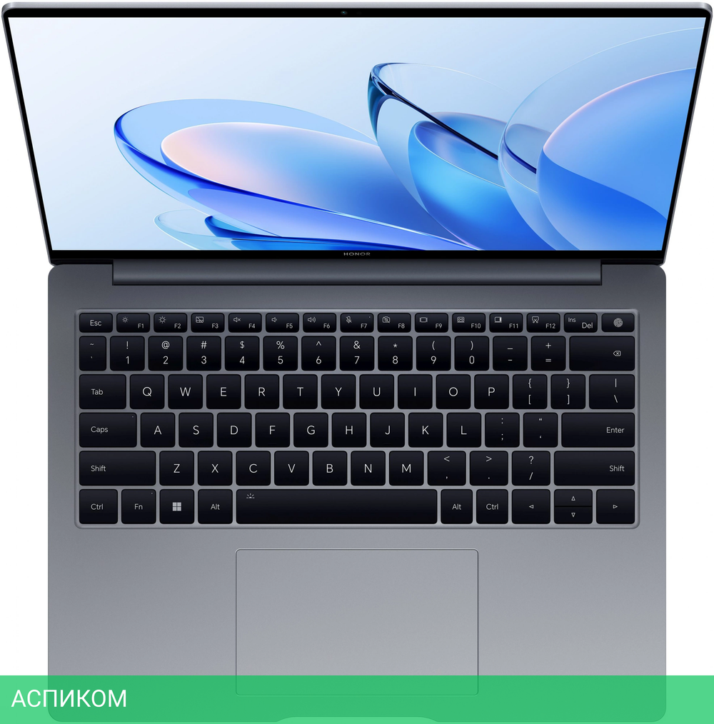 Ноутбук Honor MagicBook 14 Core i5 13500H 16Gb SSD1Tb Intel Iris Xe graphics 14.2" IPS 2.5K (2520x1680) Windows 11 Home grey WiFi BT Cam (5301AFRK)