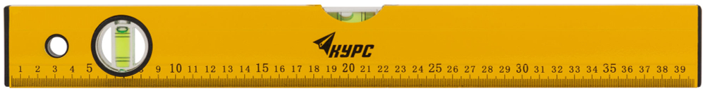 Уровень "Базис", 2 глазка, желтый корпус, шкала  400 мм 17991