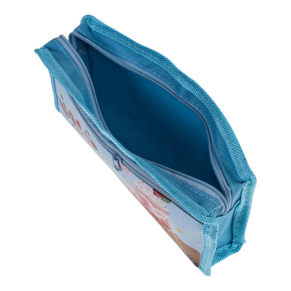 Пенал мягкий 2 отделения "Милкшейк" 3 цвета микс