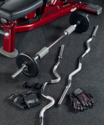 Гриф для штанги BB-103 прямой, d=25 мм, металл, с металлическими замками, хром, 120 см