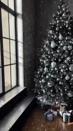 Искусственная черная елка «Торжественная» (Литая хвоя) от 1,8 м до 4 м