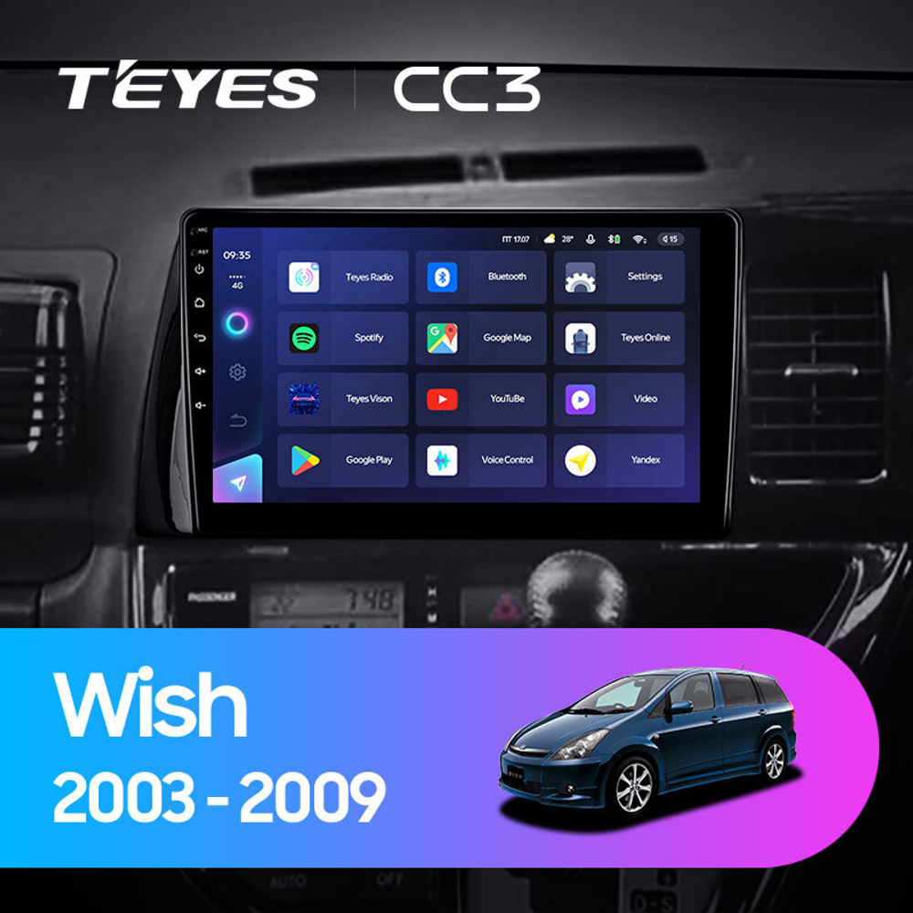 Teyes CC3 10,2" для Toyota Wish 2003-2009 (прав)