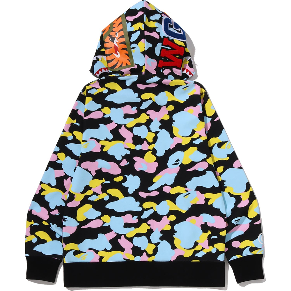 A Bathing Ape Bathing Ape Multi Camo Sweatshirts Cotton Long Sleeved Moderate No Fleece Lined Regular Edition Zip Closure 1m20 115 005 черный