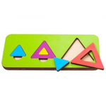 Вкладыш 6эл. треугольник По системе раннего развития, цвет в ассорт. (Лидер)