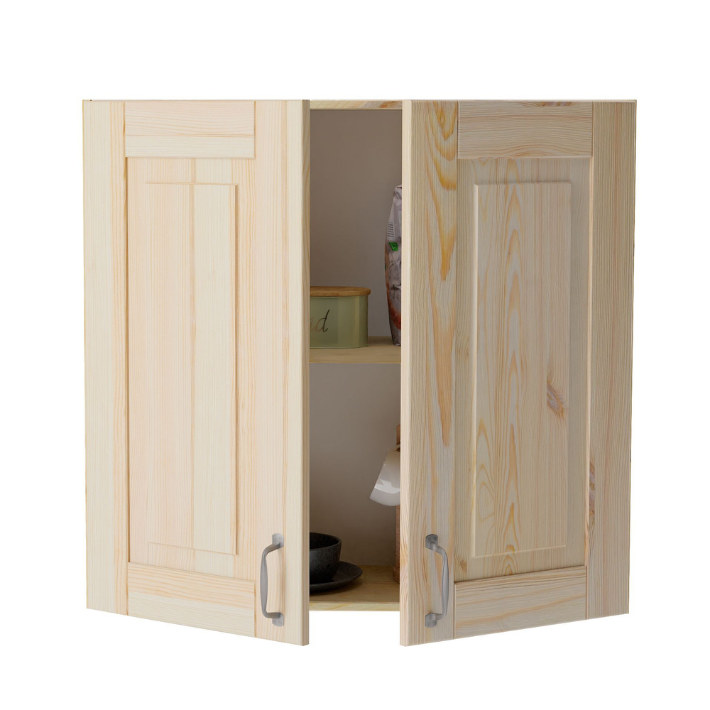 Кухня Венесуэла 320 см из массива сосны со столешницей (10 модулей), в прозрачном лаке