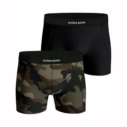 Björn Borg Premium Cotton Stretch Boxer Shorts 2 Pack Men - Black, Khaki