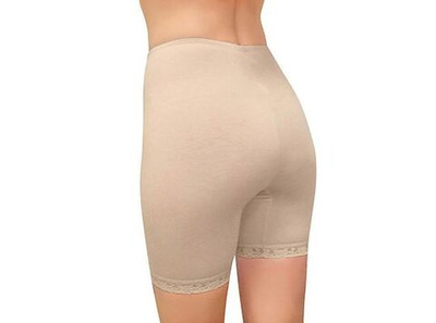 Панталоны-утяжки с кружевной отделкой (Размер: XL) (Цвет: черный)