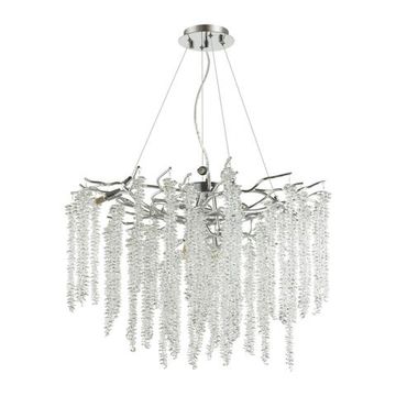 5004/8 HALL ODL23 485 серебристый/прозрачный металл/хрусталь Люстра G9 8*40W BANCHE