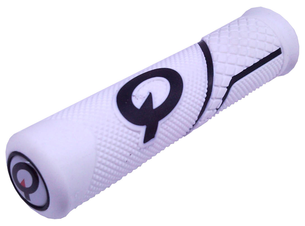 Грипсы МTB, 130mm, двойной плотности, ультралёгкие (85г), белые с чёрным логотипом, дизайн 2011г, ин