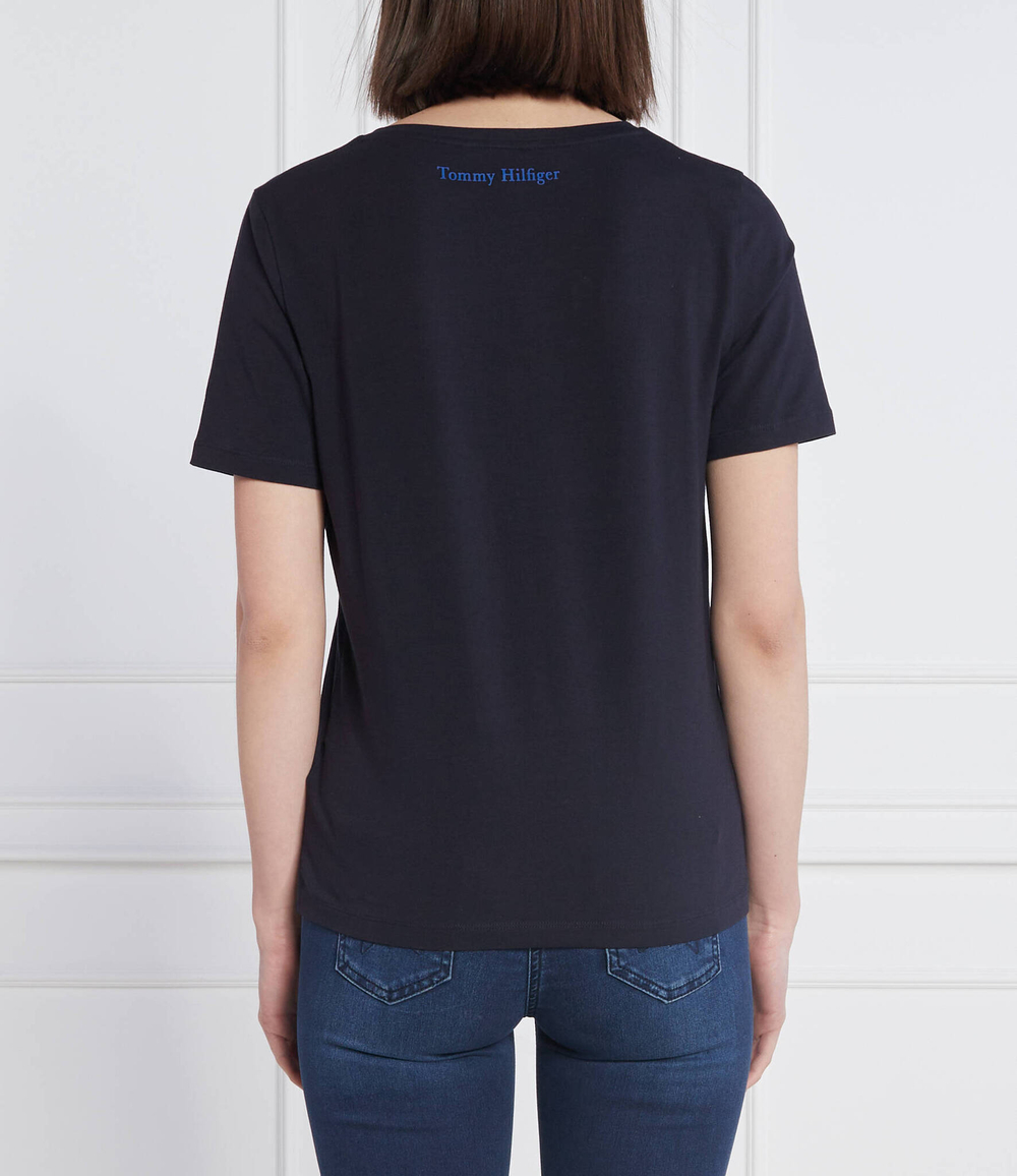 футболка crest v-nk Tommy Hilfiger - темно-синий(WW0WW37204)