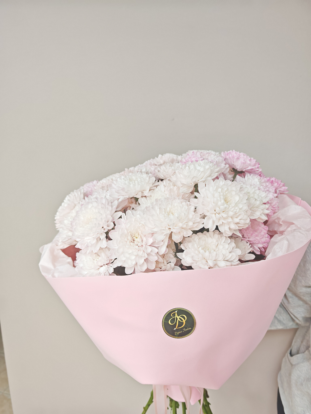 Моно Букет из 9 хризантем