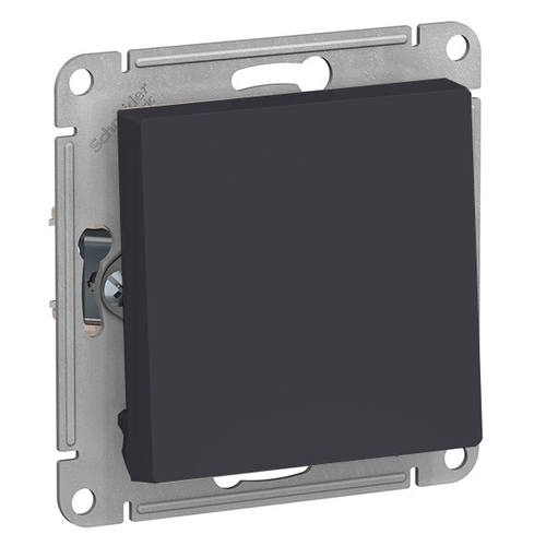 Одноклавишный выключатель 10А SE AtlasDesign, карбон [уп 10 шт] ATN001011