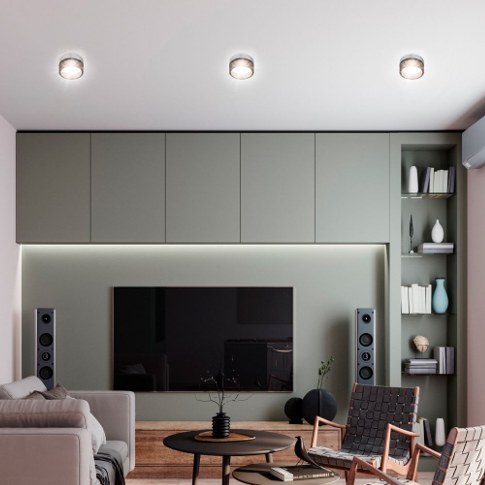 Встраиваемый светильник под лампу GX53 ЭРА DK97 CH/BK хром черный | Встраиваемые светильники Для ламп GX53