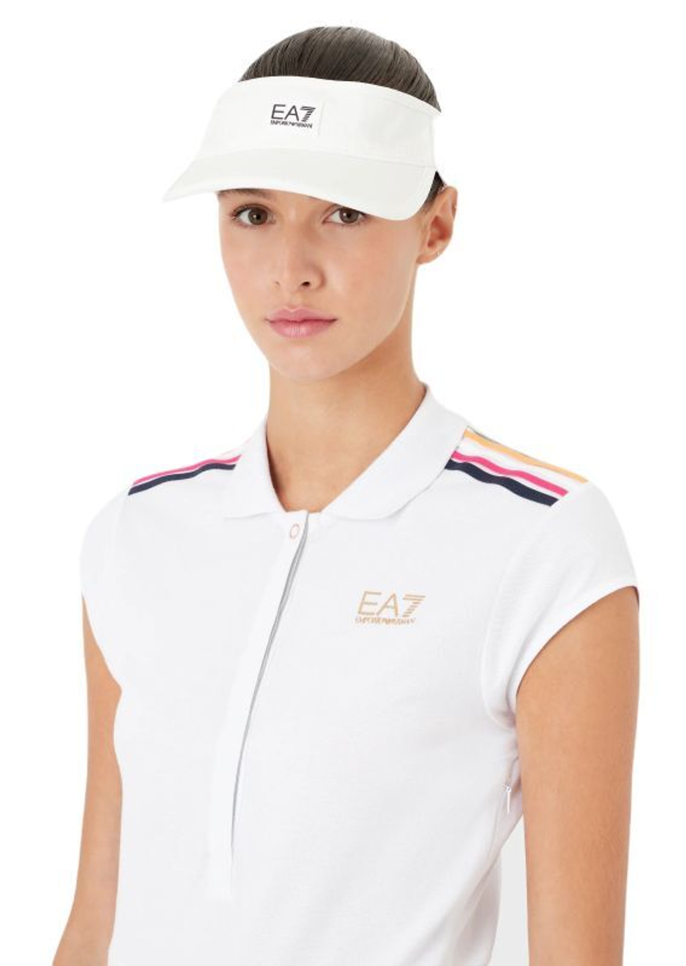 Женская Платье теннисное EA7 Woman Jersey Dress - white