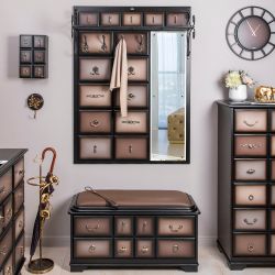 Вешалка настенная Пандора 4 Орех Оберджин Шоколад