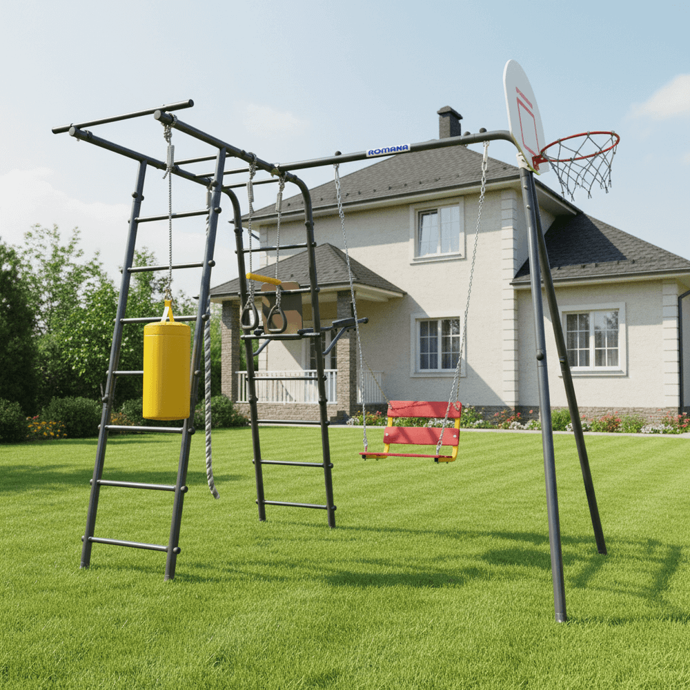 ROMANA Спорт (антрацит) (с фанерными качелями)