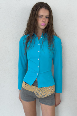 ZARA КОЖАНЫЙ РЕМЕНЬ-КОРСЕТ 100% С ЗАКЛЕПКАМИ, СВЕТЛО-ЖЕЛТЫЙ