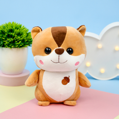 Мягкая игрушка Белка, коричневый 25см