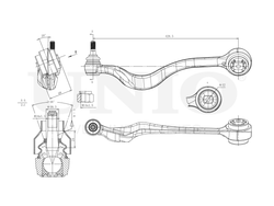 Рычаг подвески поперечный передний верхний правый UNIO SSP-40057