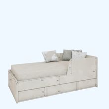 Кровать 160х80 с бортиком и велюровым наматрасником (милк)